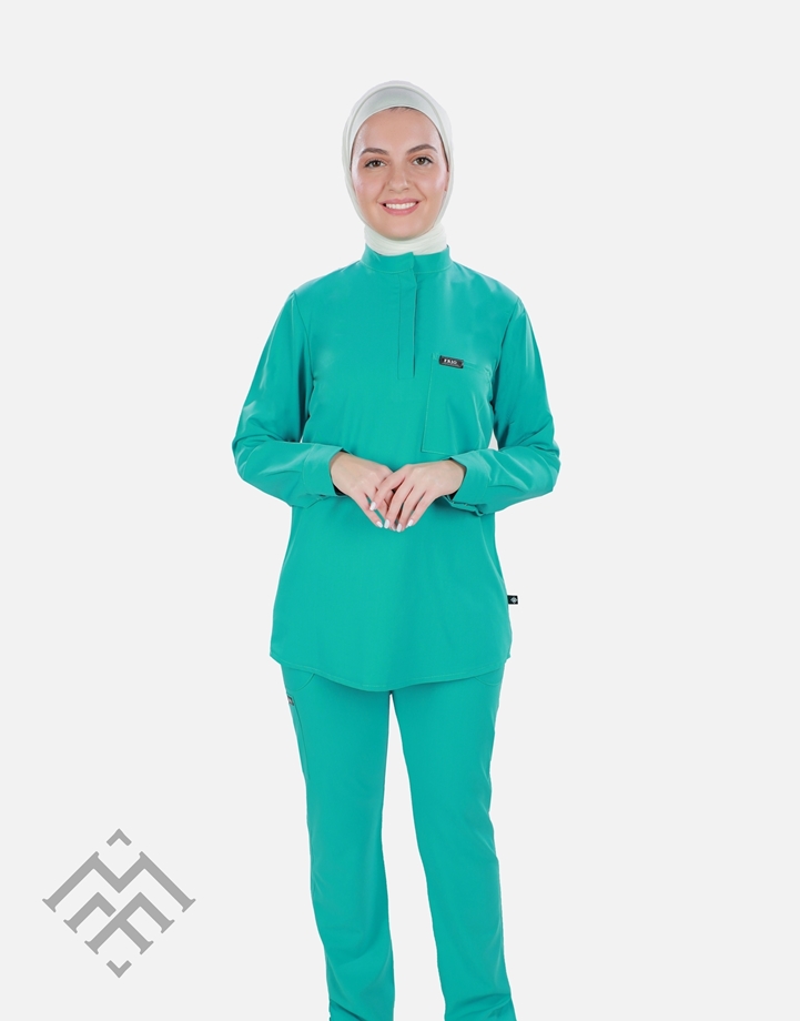 Picture of long sleeve classic scrubs